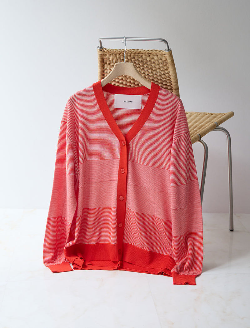 THIN STRIPE CARDIGAN