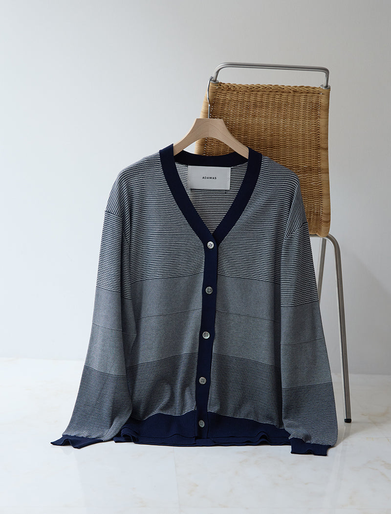 THIN STRIPE CARDIGAN