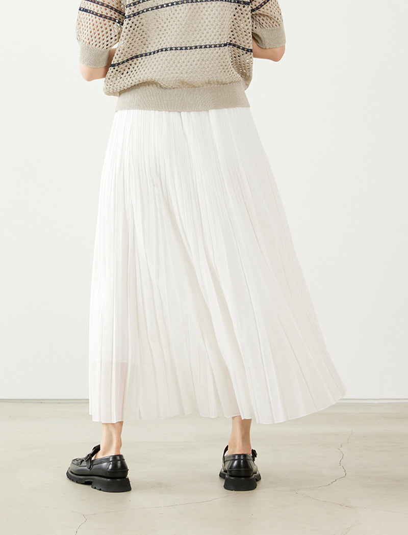 LINEN-LOOK PLEATED SKIRT