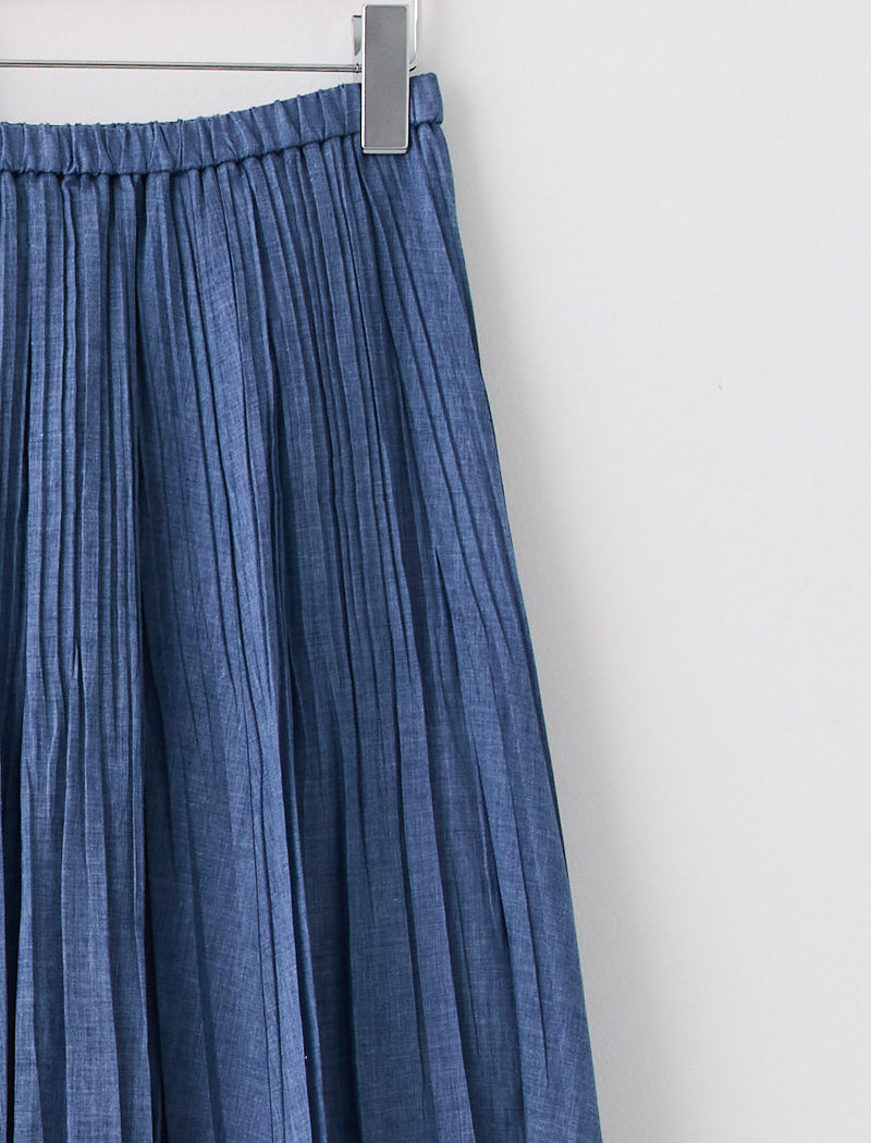 LINEN-LOOK PLEATED SKIRT