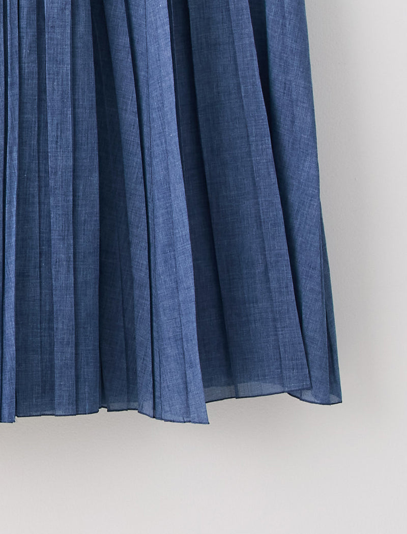 LINEN-LOOK PLEATED SKIRT