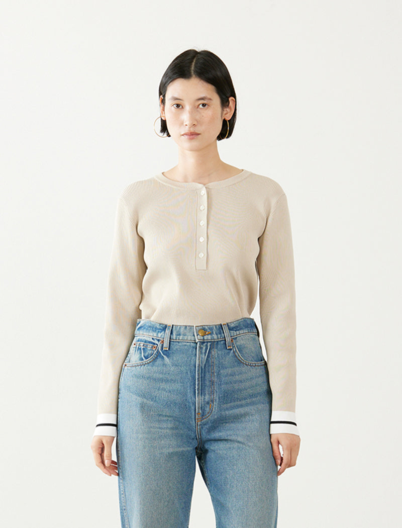 HEAVY RIB HENLEY