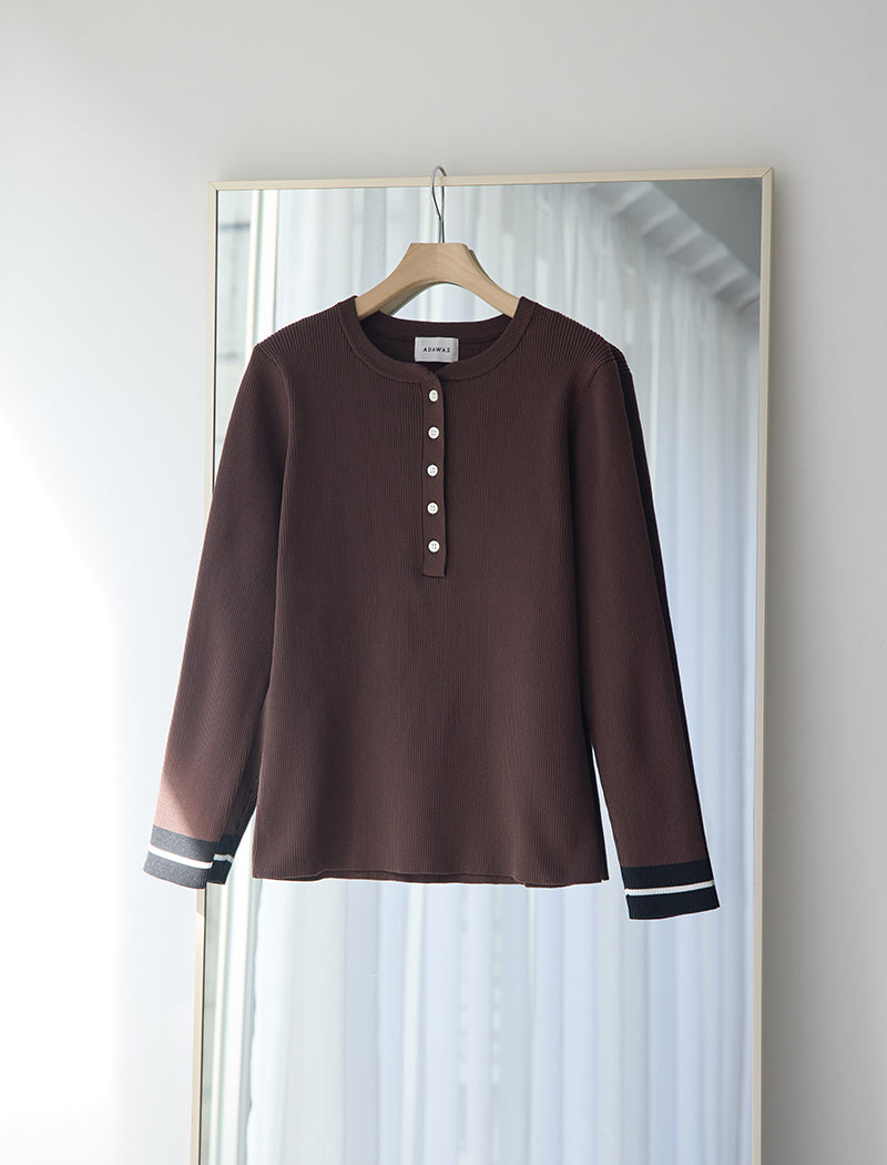 HEAVY RIB HENLEY