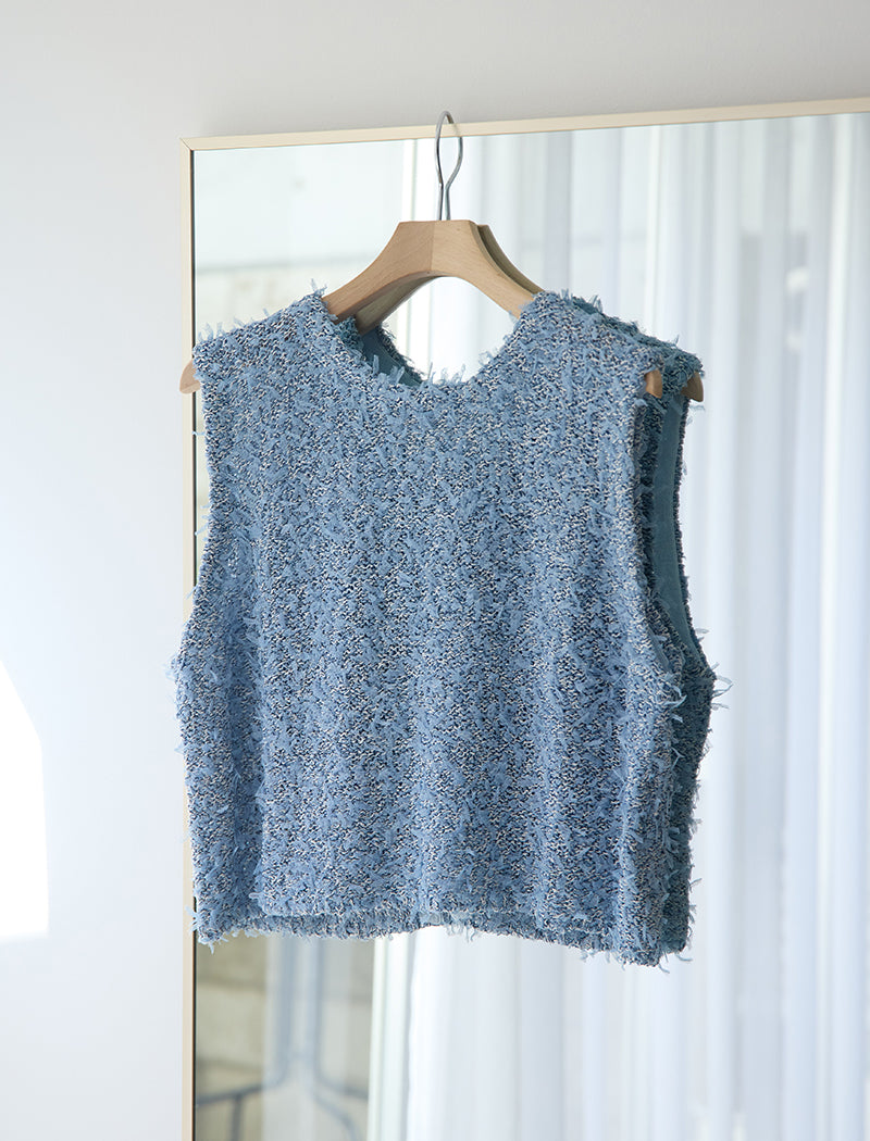 TULLE YARN VEST