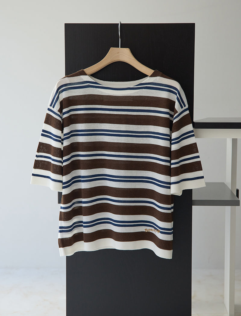 SILK BLEND KNIT TEE