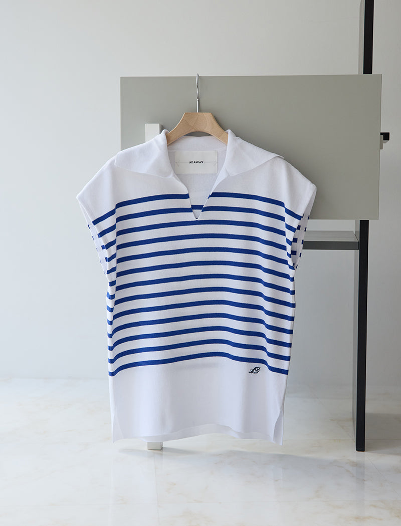 STRIPED COTTON SAILOR TOP