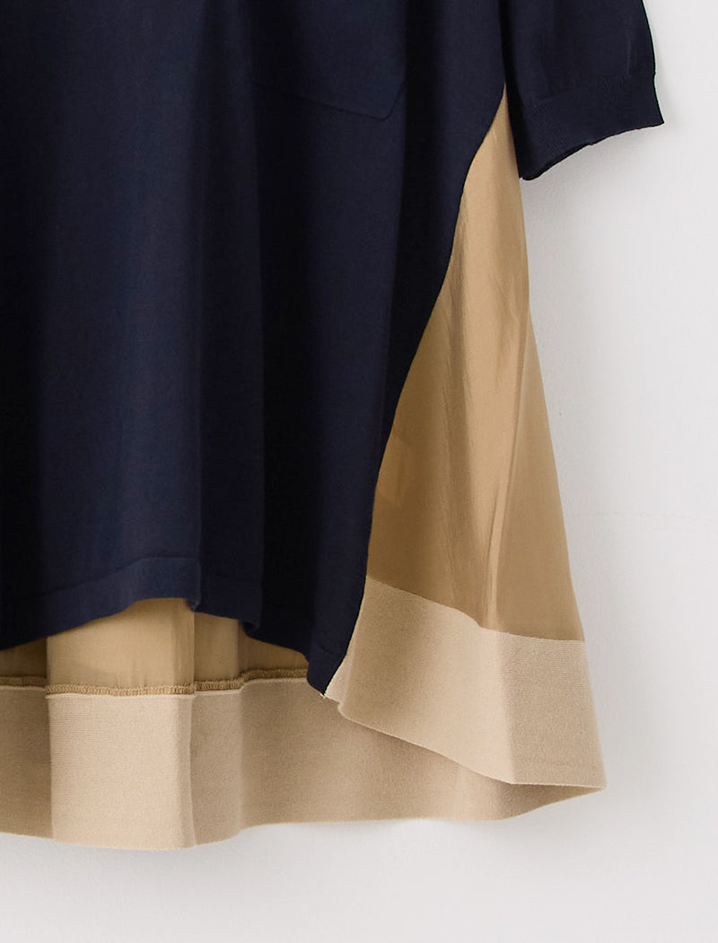 COTTON KNIT HENLEY TOP