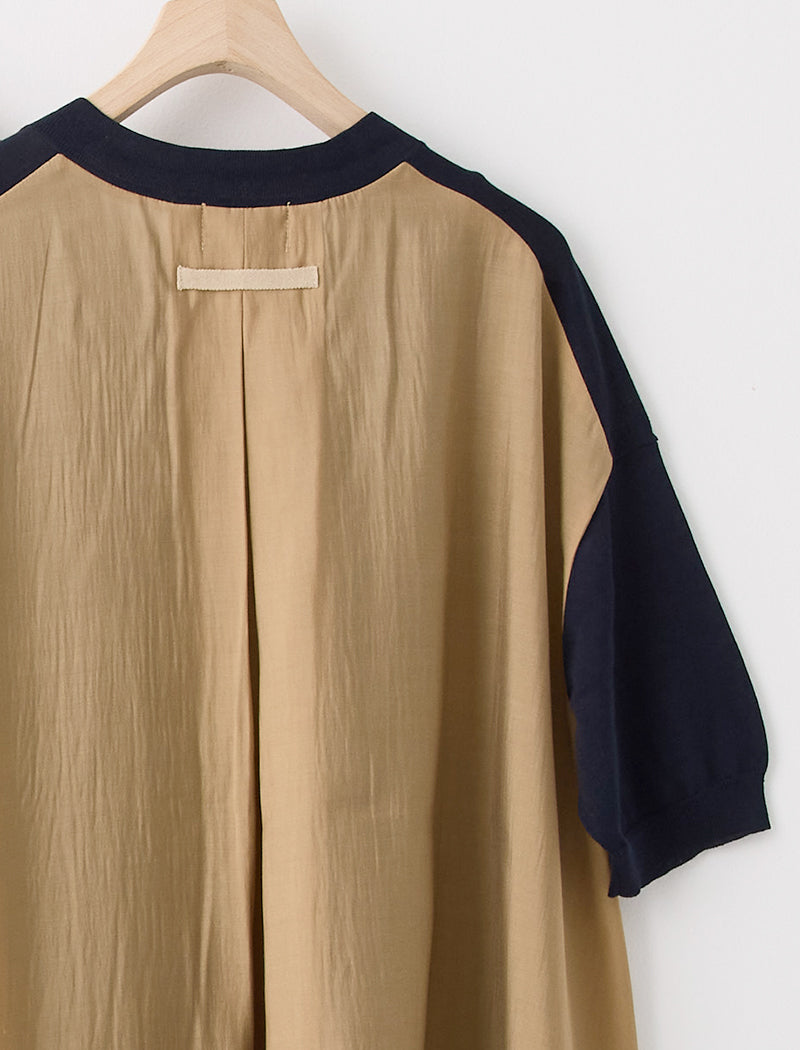 COTTON KNIT HENLEY TOP