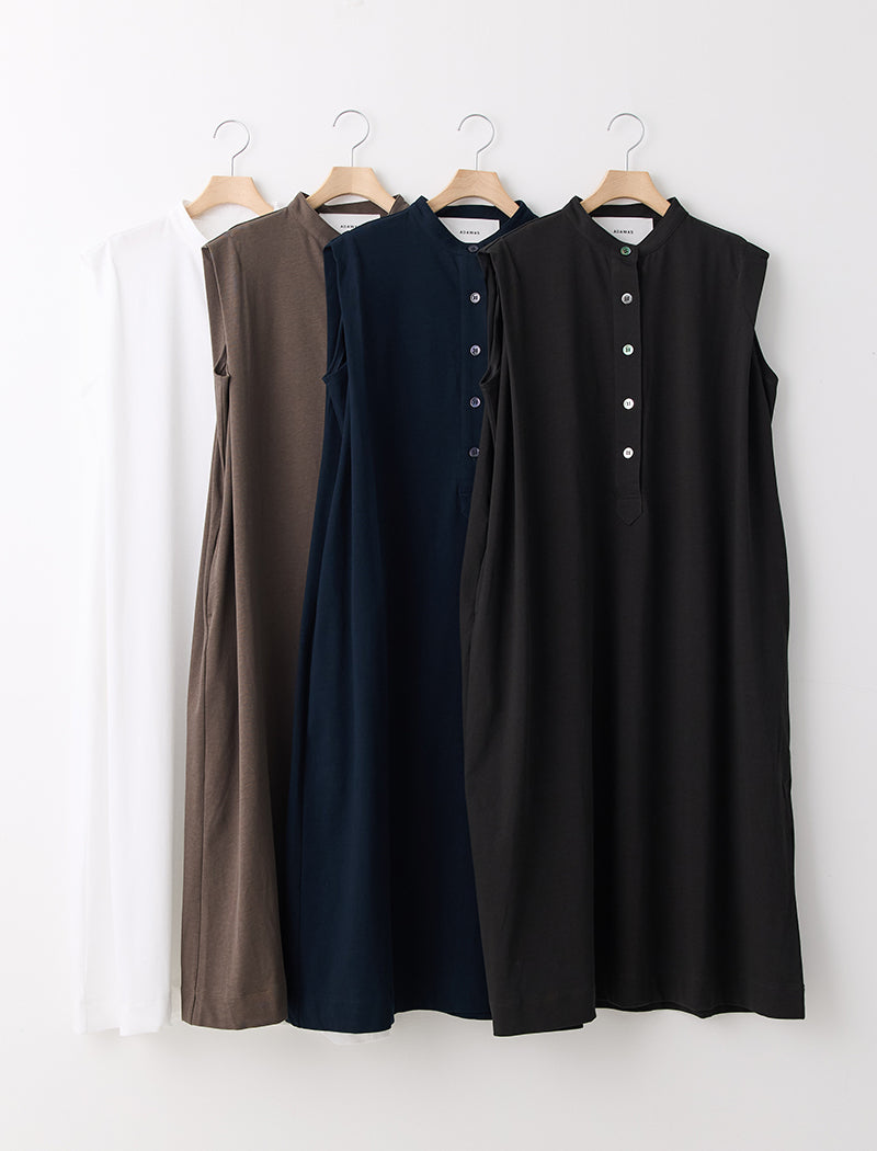 DRY COTTON JERSEY HENLEY DRESS