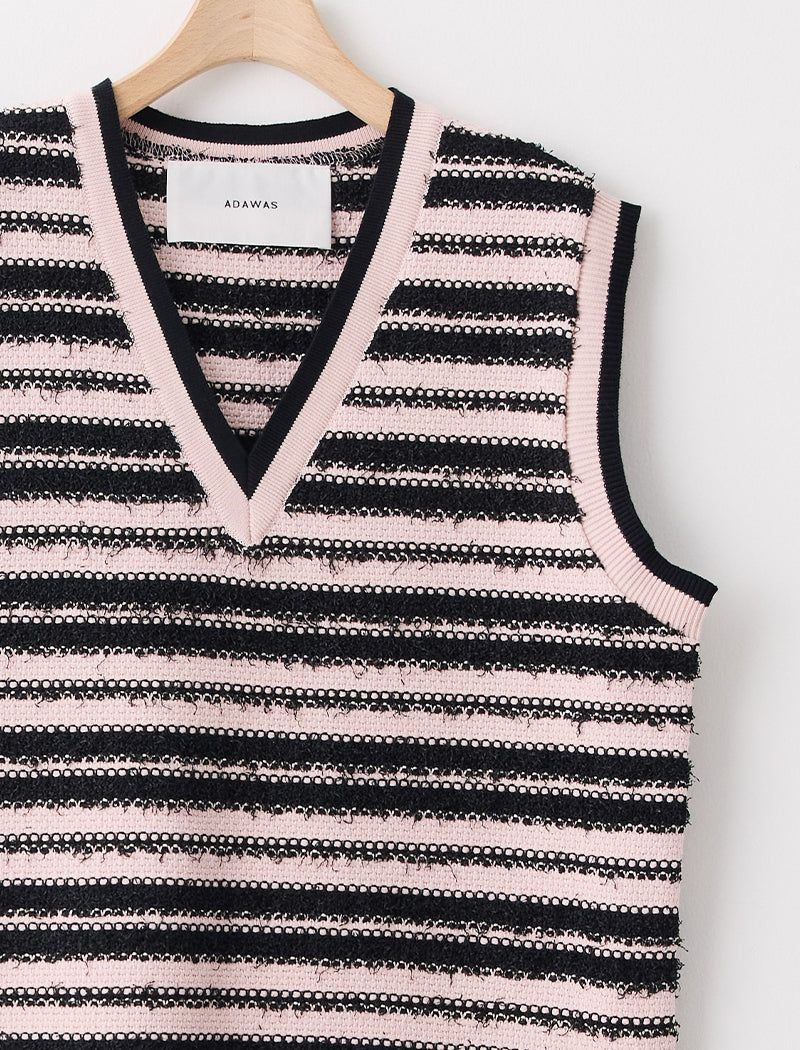 TEXTURED STRIPE VEST