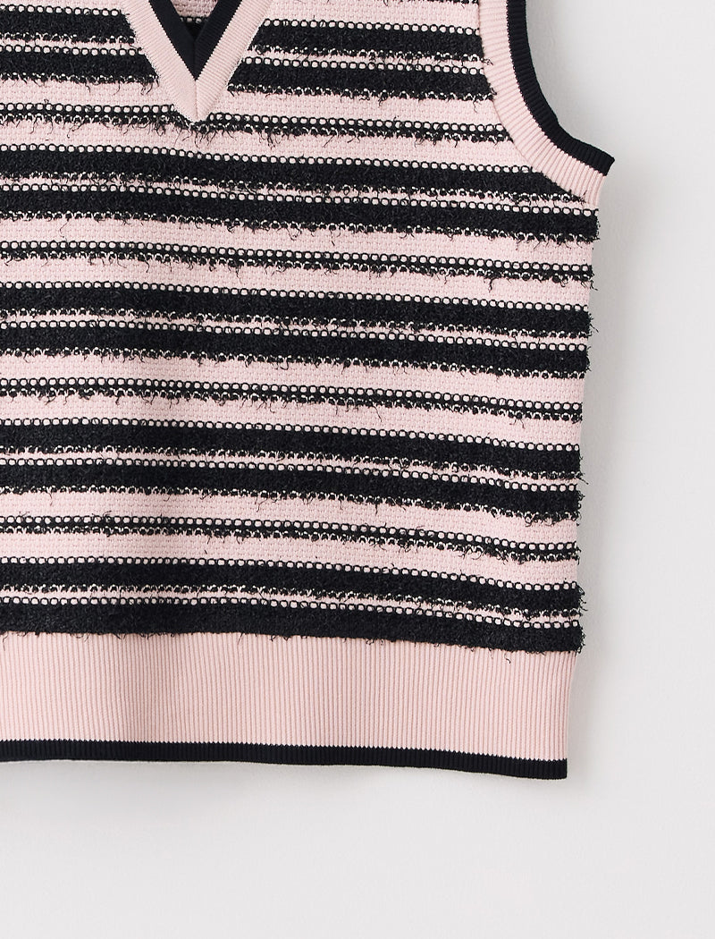 TEXTURED STRIPE VEST