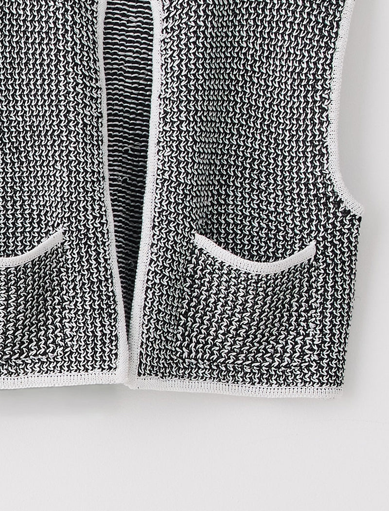 LINEN BLENDED MESH VEST