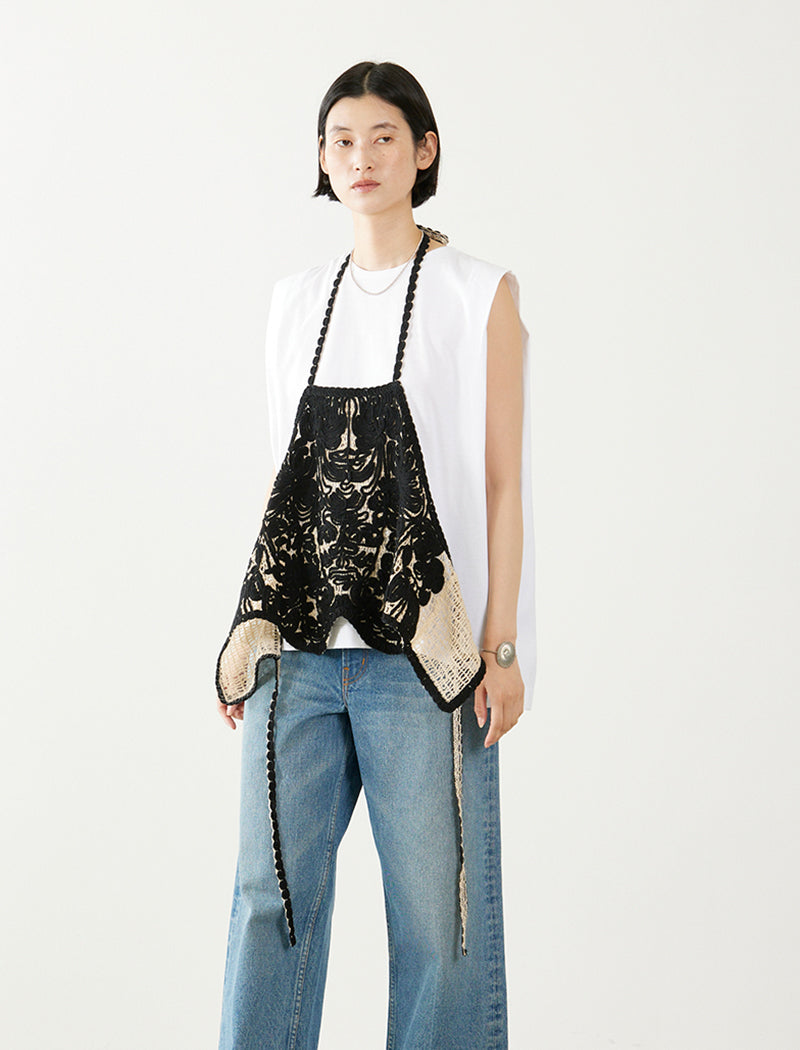 FLORAL EMBROIDERED APRON