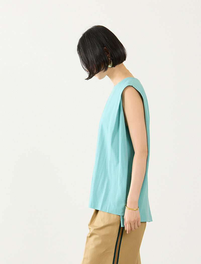 DRY COTTON JERSEY FLARED TANK