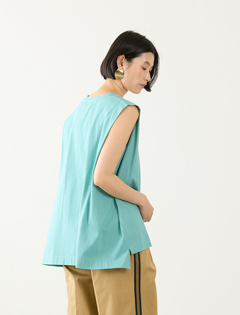 DRY COTTON JERSEY FLARED TANK