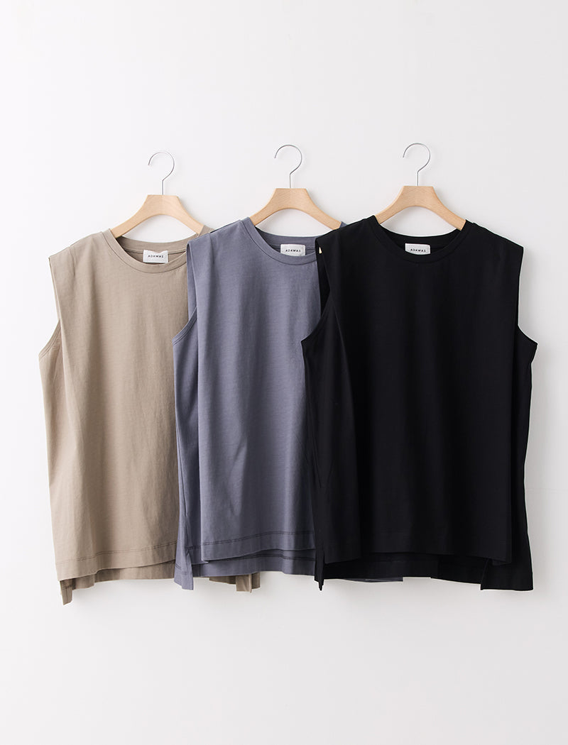 DRY COTTON JERSEY FLARED TANK