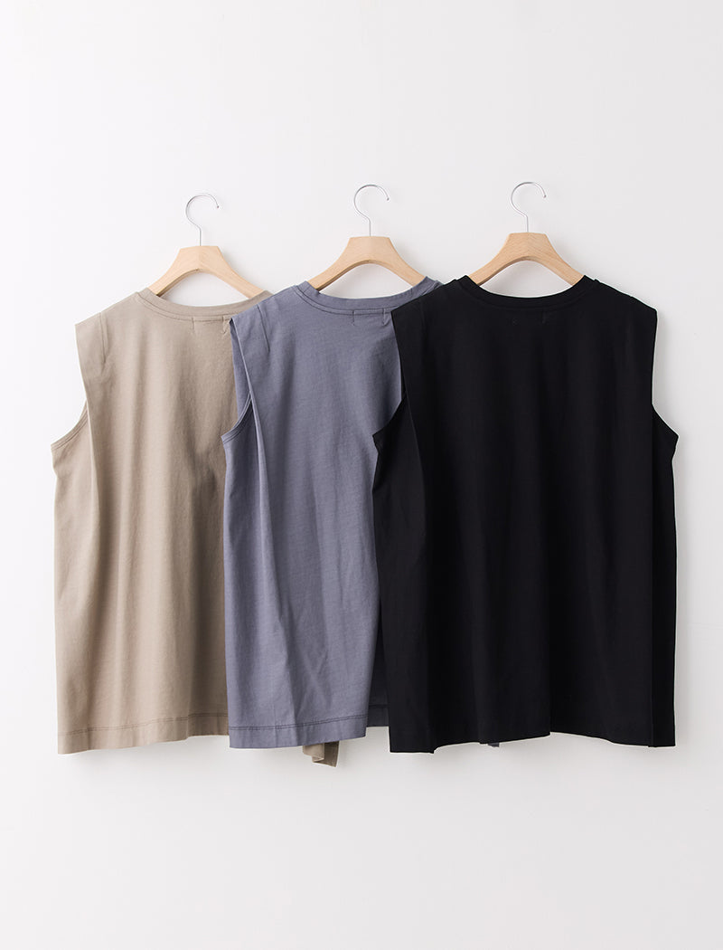 DRY COTTON JERSEY FLARED TANK