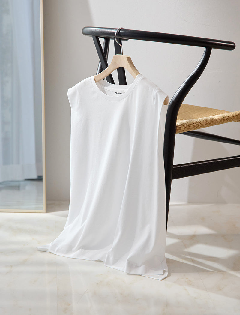 DRY COTTON JERSEY FLARED TANK