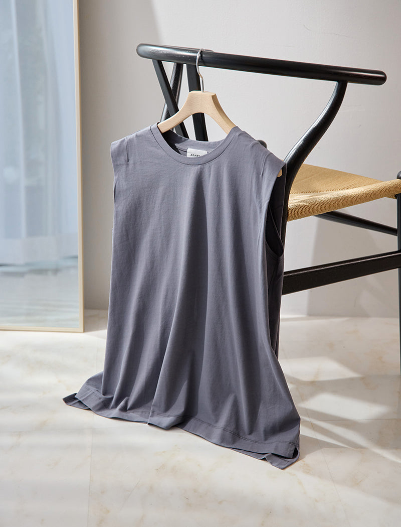 DRY COTTON JERSEY FLARED TANK