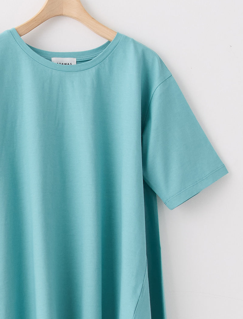 DRY COTTON JERSEY FLARED TEE