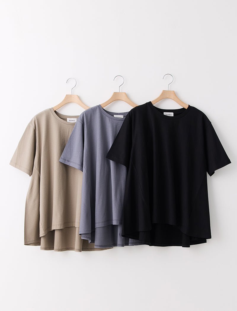 DRY COTTON JERSEY FLARED TEE