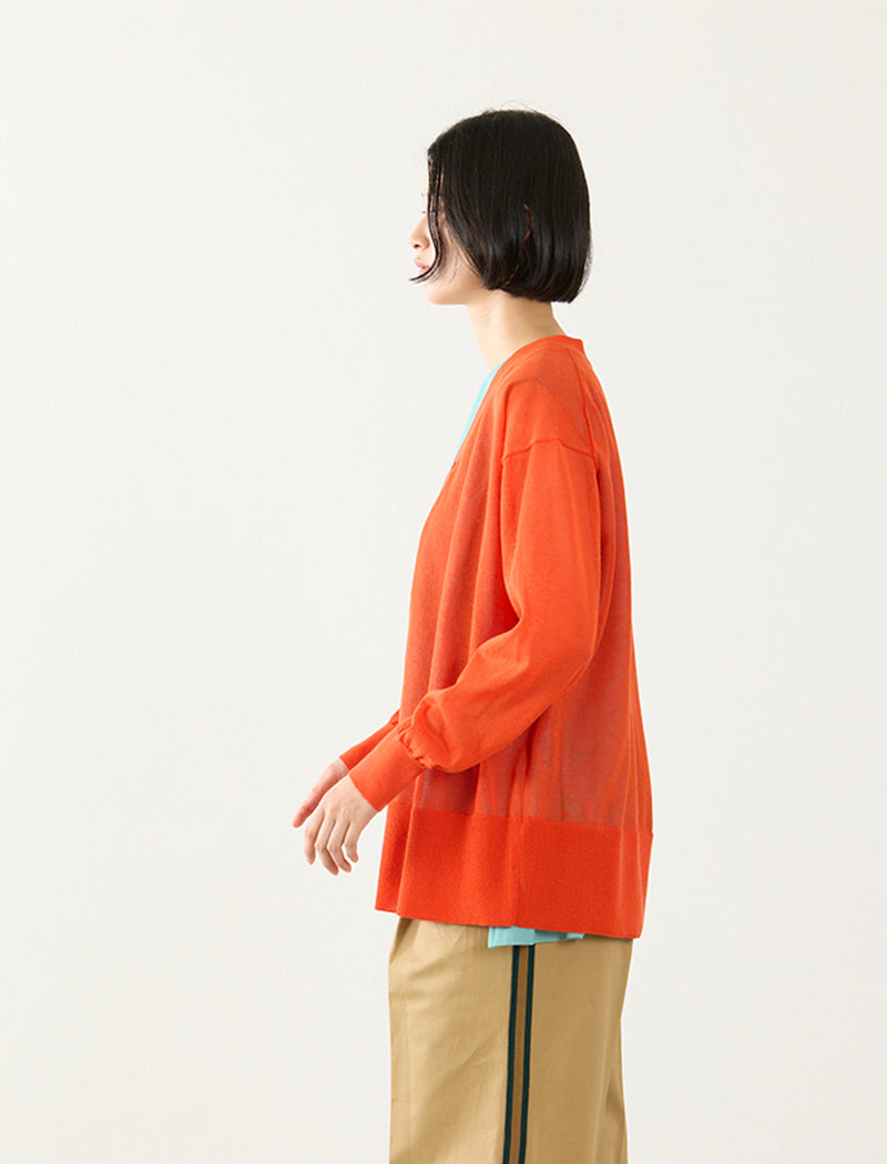 SEMI SHEER LINEN BLEND CARDIGAN