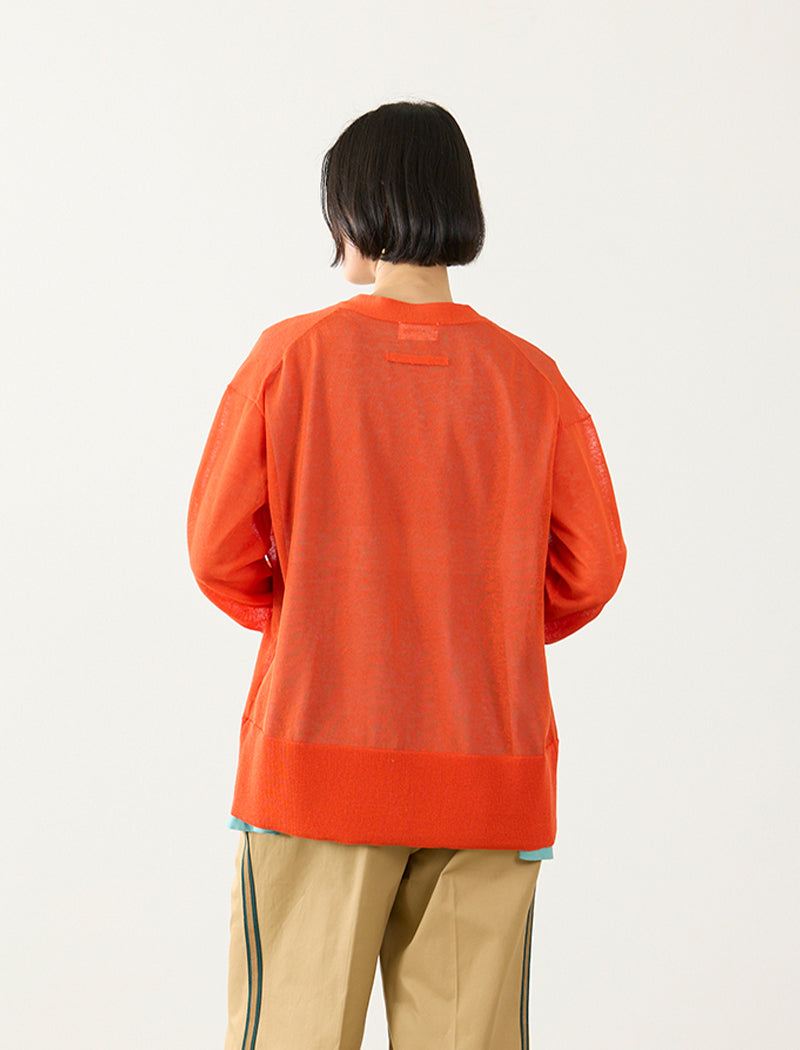 SEMI SHEER LINEN BLEND CARDIGAN