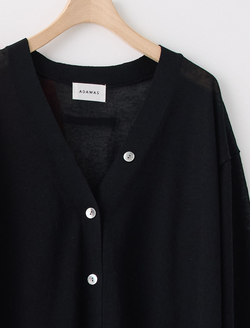 SEMI SHEER LINEN BLEND CARDIGAN