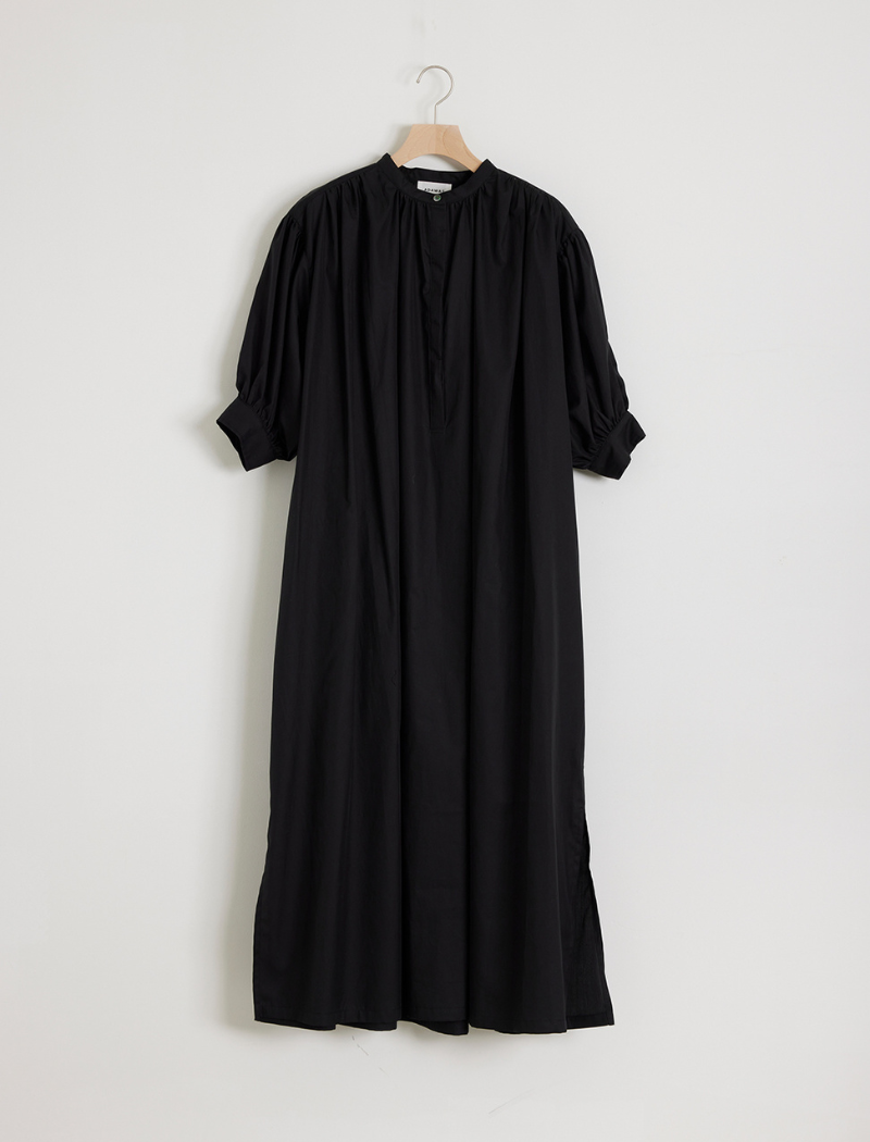 TWILL BAND-COLLAR DRESS