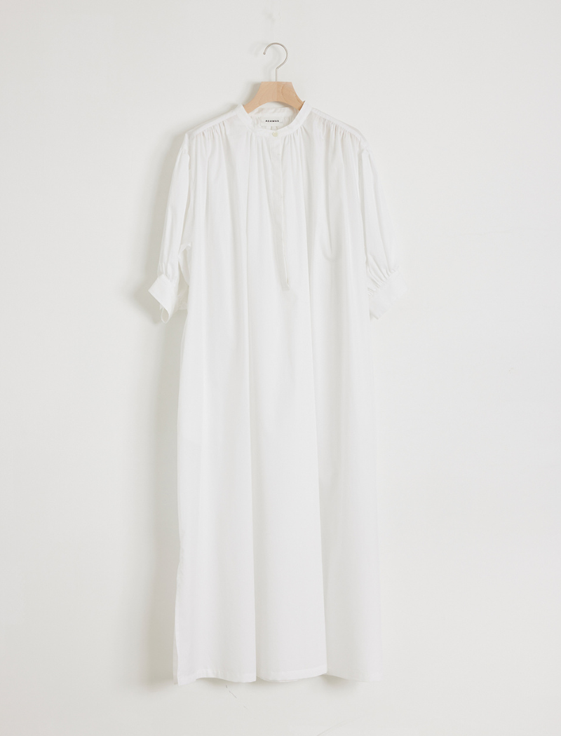 TWILL BAND-COLLAR DRESS